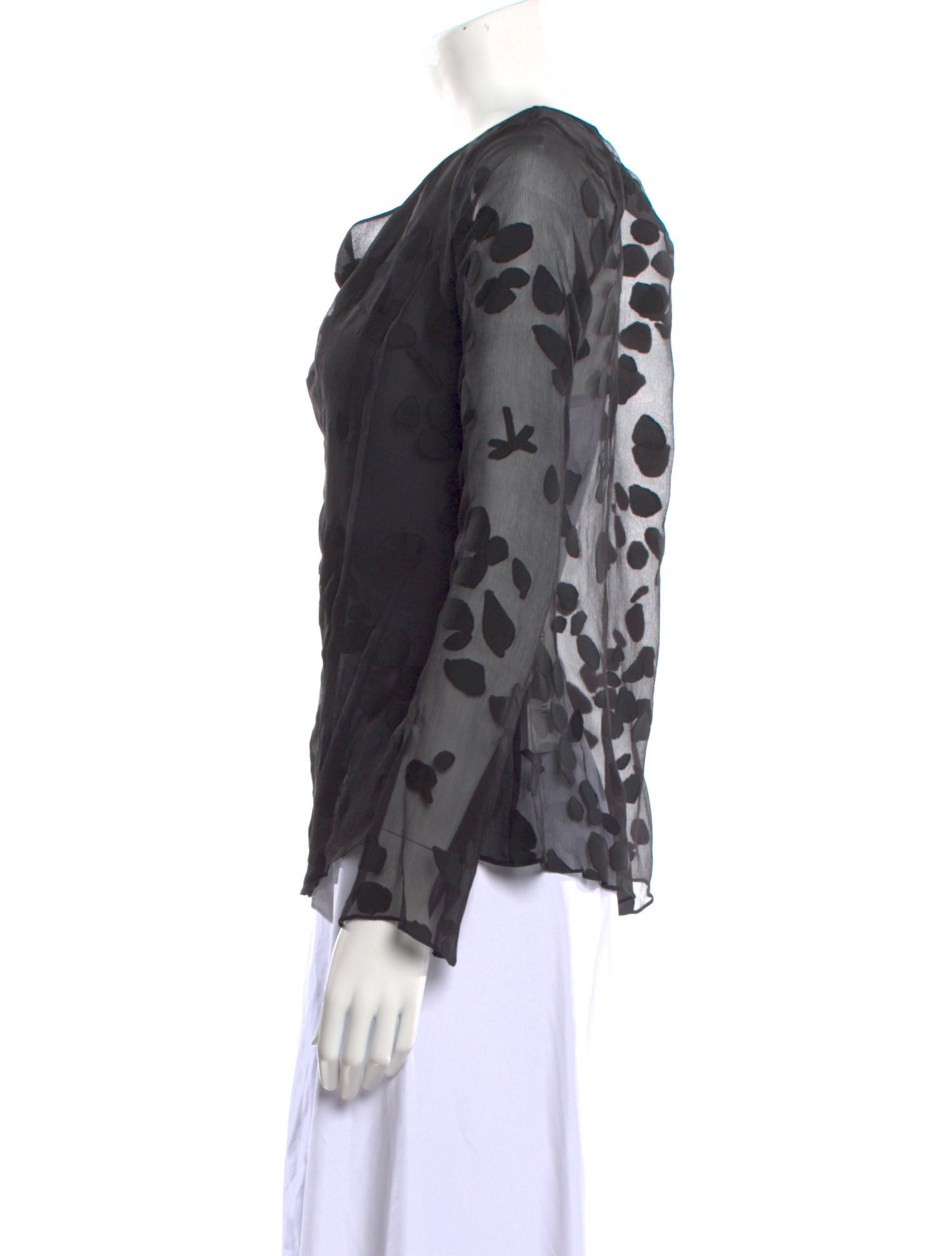 Narciso Rodriguez Lace Pattern V-Neck Blouse