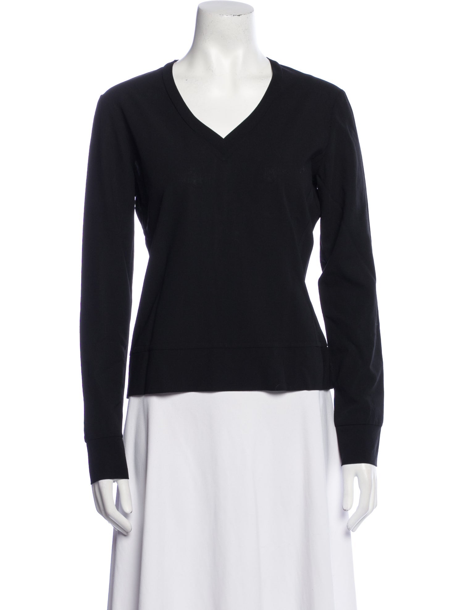 Narciso Rodriguez Virgin Wool V-Neck Top