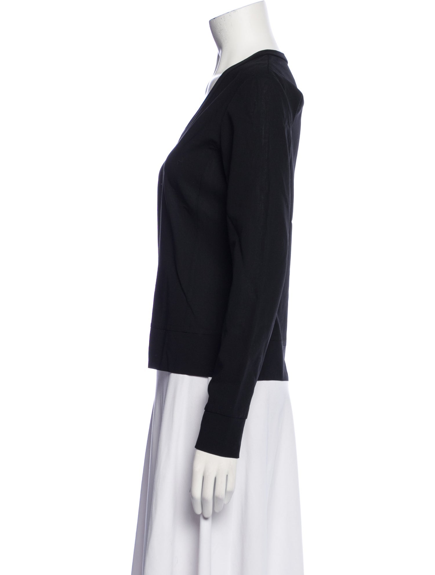 Narciso Rodriguez Virgin Wool V-Neck Top