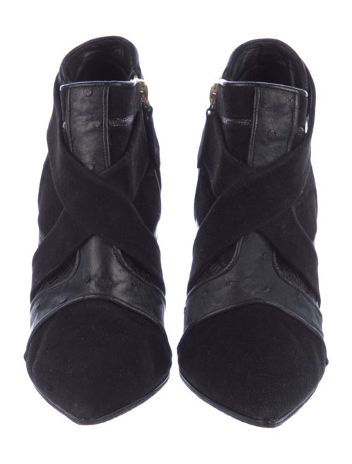 Narciso Rodriguez Suede Leather Trim Embellishment Boots