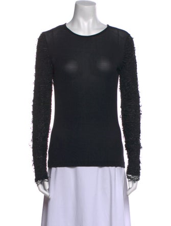 Narciso Rodriguez Crew Neck Long Sleeve Top