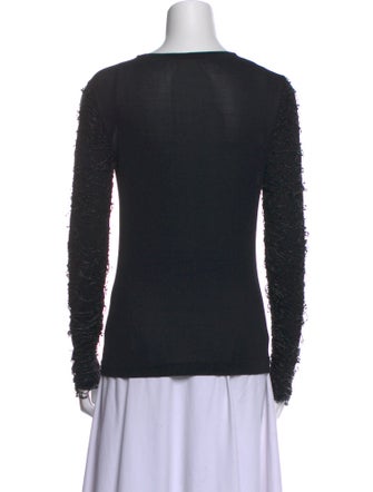 Narciso Rodriguez Crew Neck Long Sleeve Top