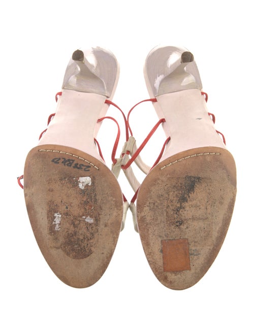 Narciso Rodriguez Leather Colorblock Pattern Slides