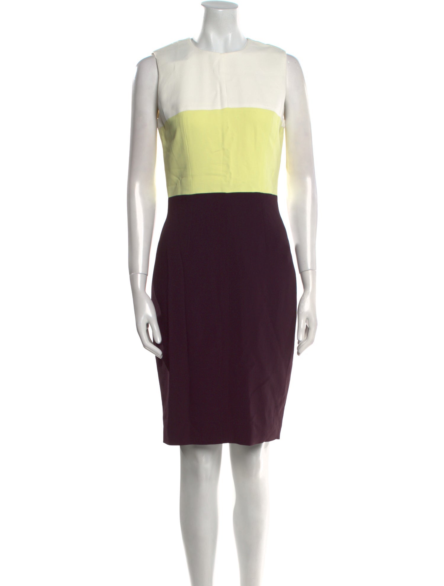 Narciso Rodriguez Colorblock Pattern Knee-Length Dress w/ Tags