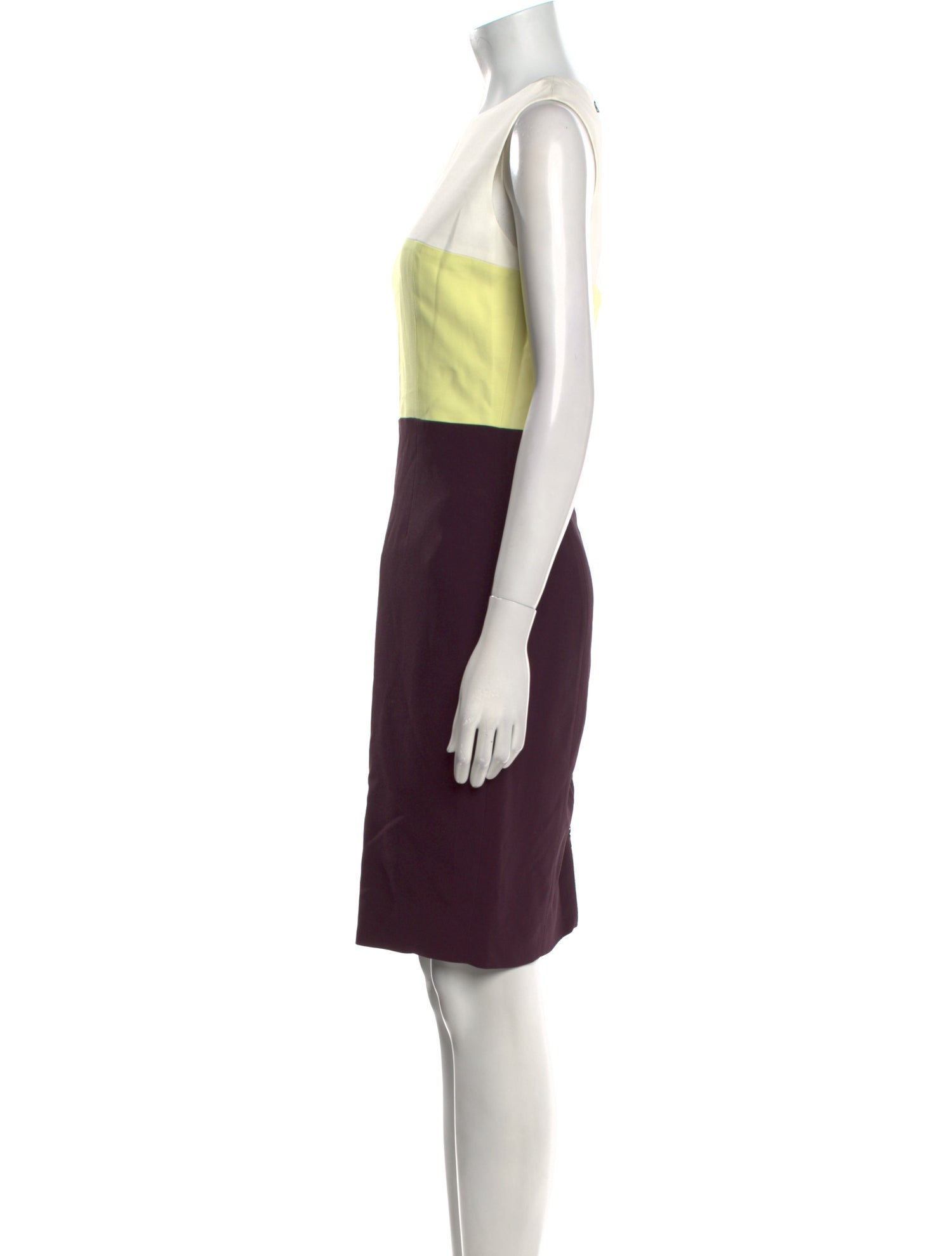 Narciso Rodriguez Colorblock Pattern Knee-Length Dress w/ Tags