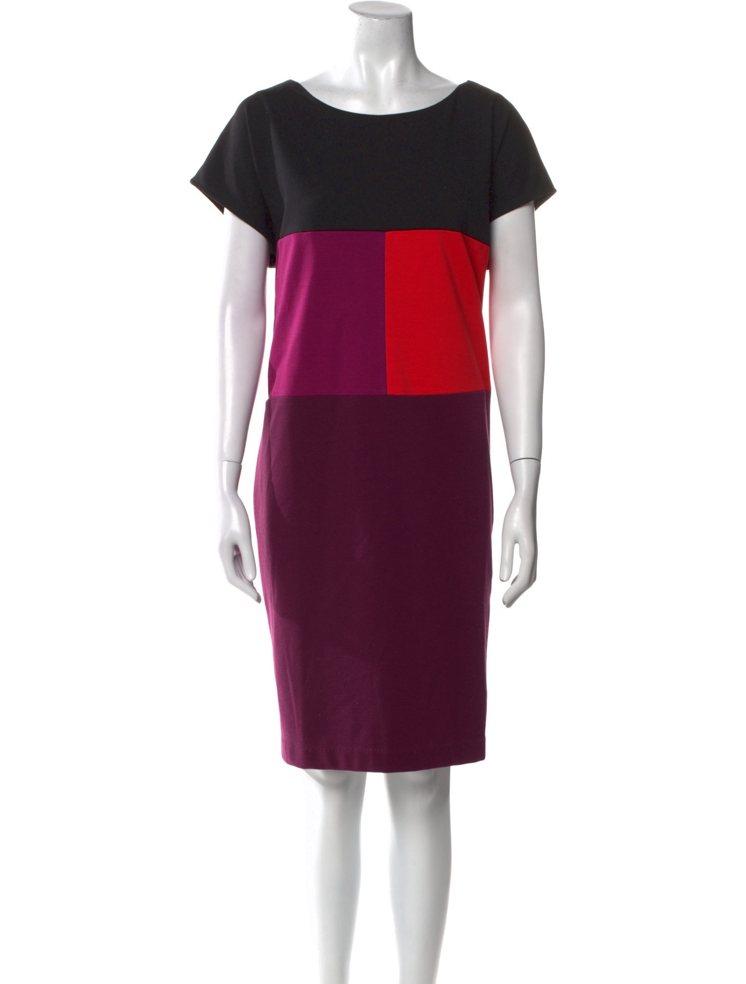 Narciso Rodriguez Colorblock Pattern Knee-Length Dress