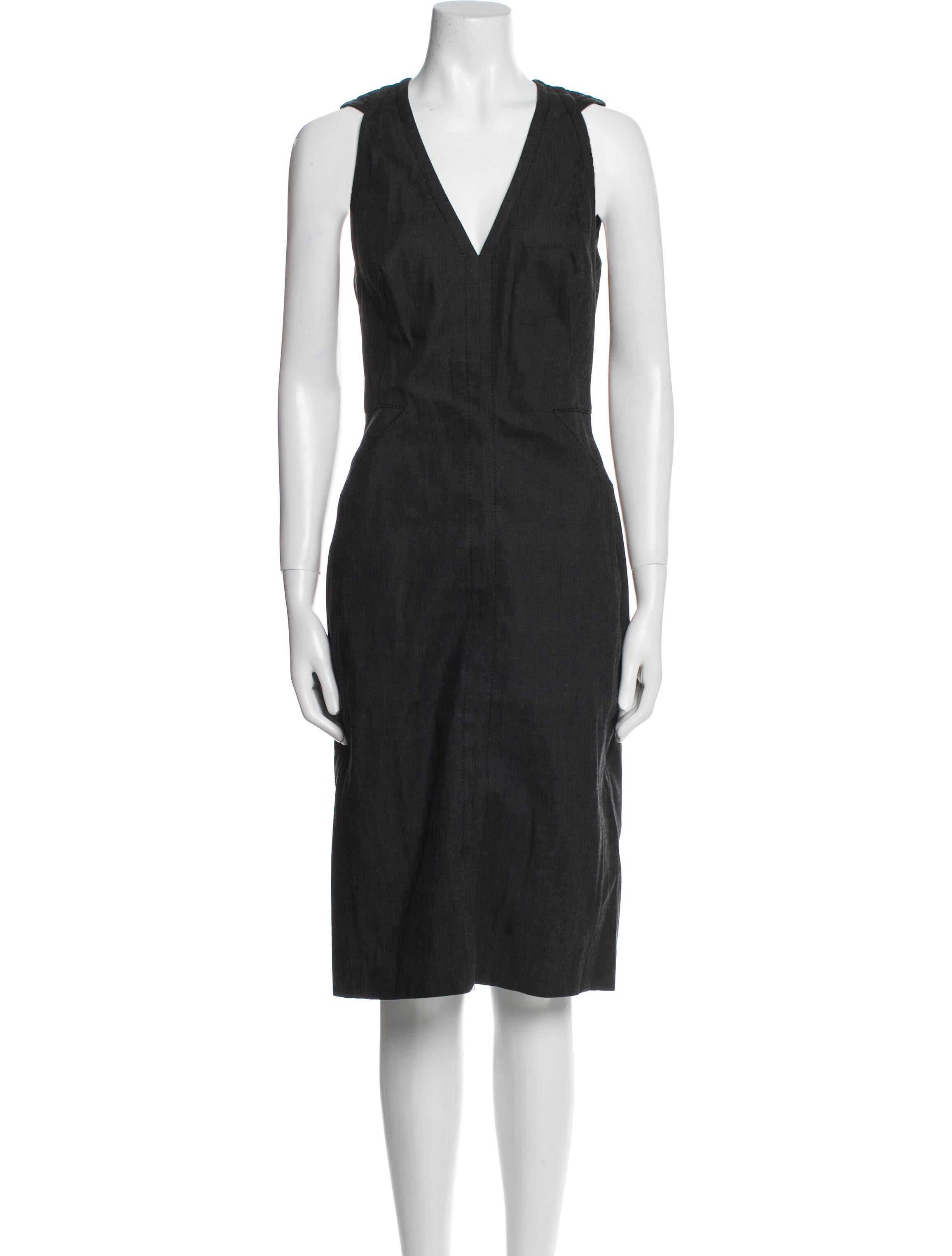 Narciso Rodriguez V-Neck Midi Length Dress