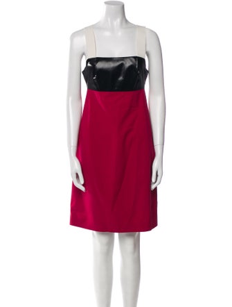 Narciso Rodriguez Square Neckline Mini Dress