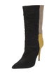 Narciso Rodriguez Suede Colorblock Pattern Boots