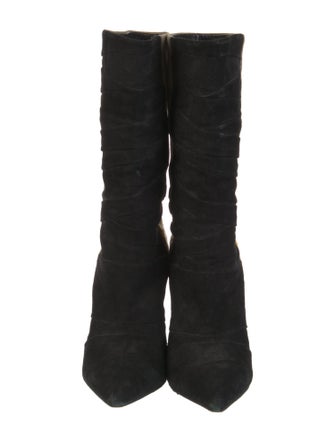 Narciso Rodriguez Suede Colorblock Pattern Boots