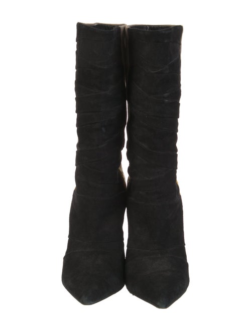 Narciso Rodriguez Suede Colorblock Pattern Boots