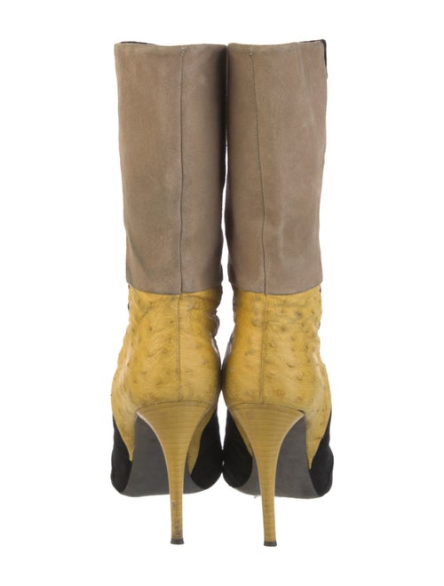 Narciso Rodriguez Suede Colorblock Pattern Boots