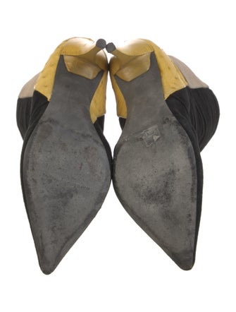 Narciso Rodriguez Suede Colorblock Pattern Boots