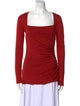 Narciso Rodriguez Wool Square Neckline Top
