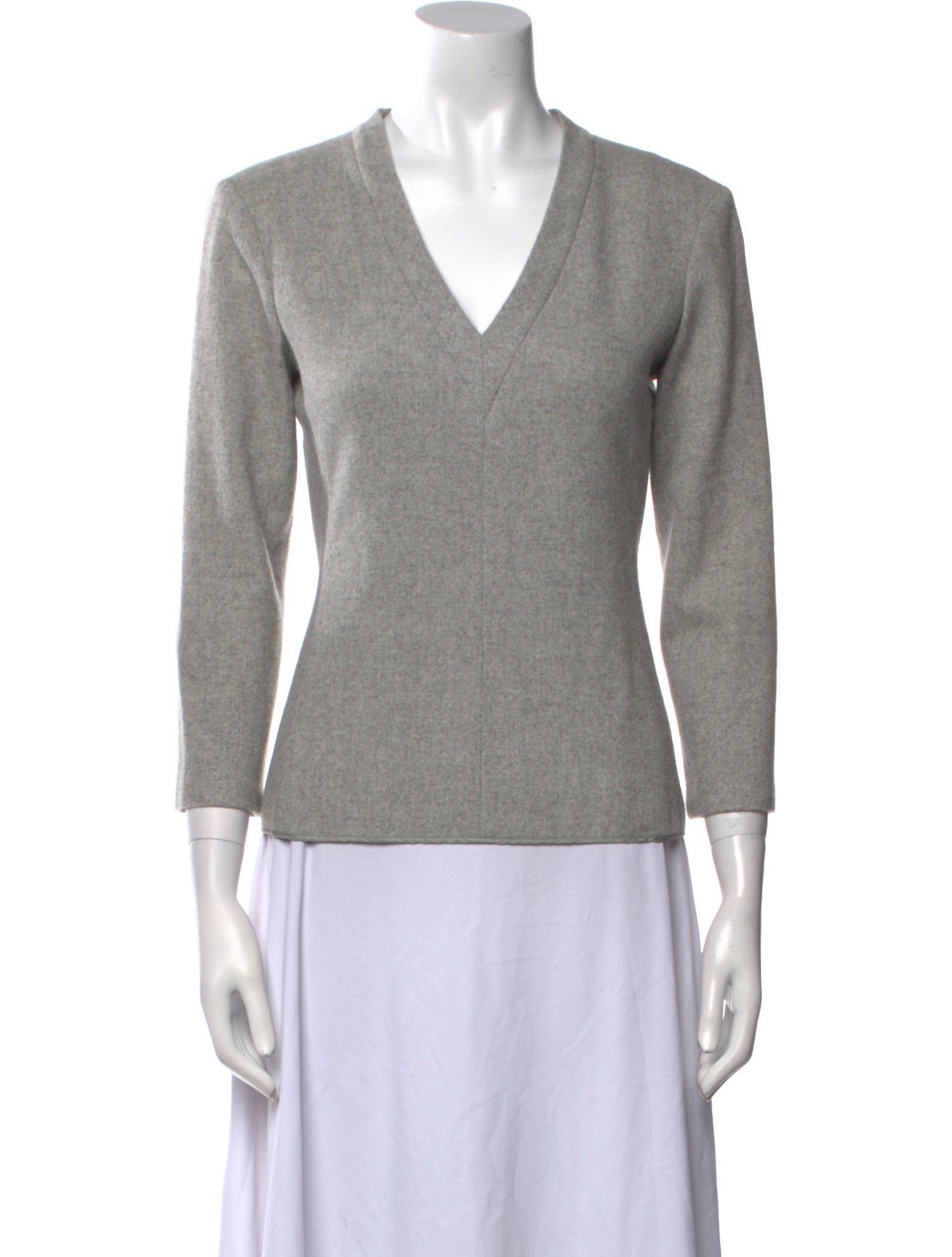 Narciso Rodriguez Virgin Wool V-Neck Top