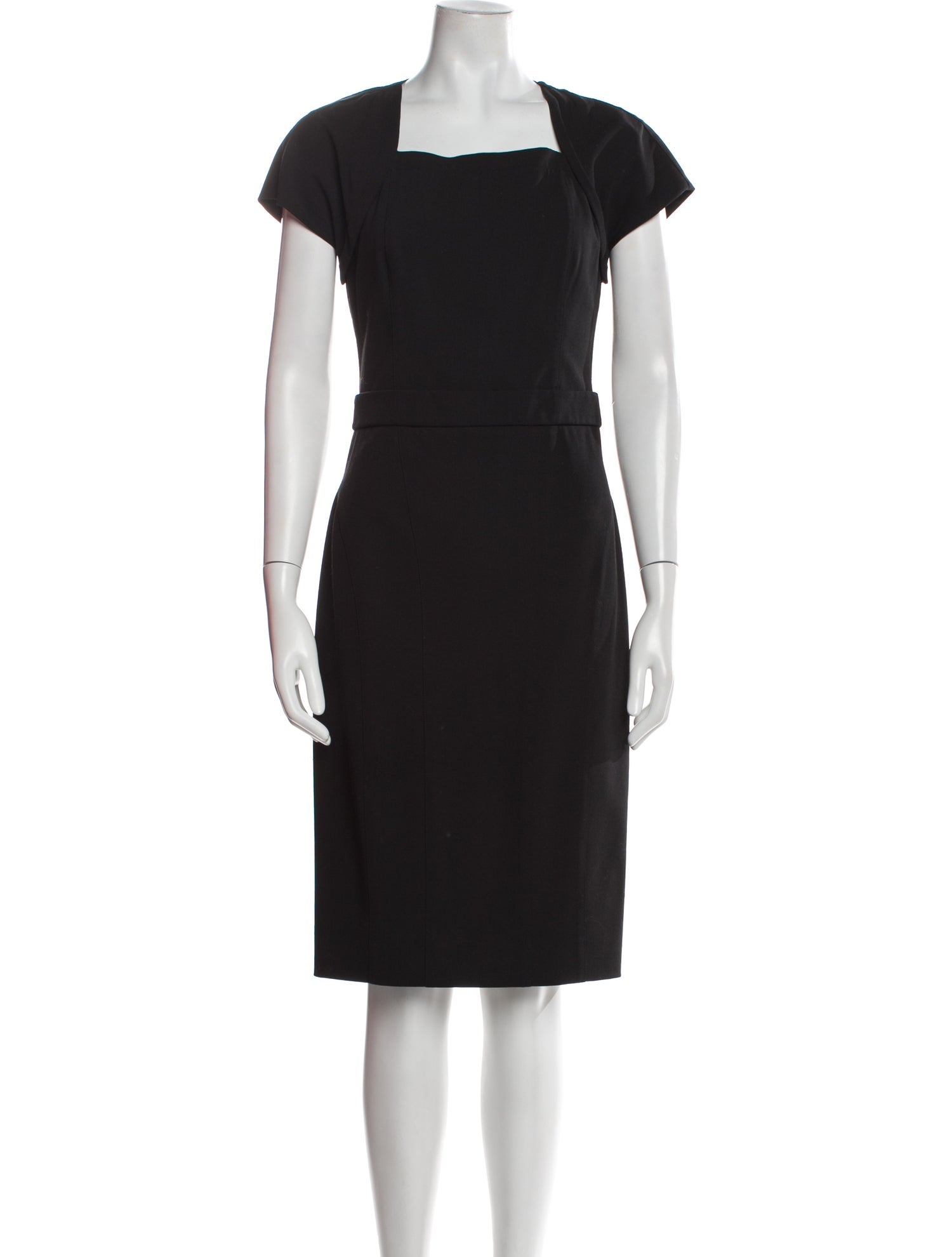 Narciso Rodriguez Square Neckline Knee-Length Dress