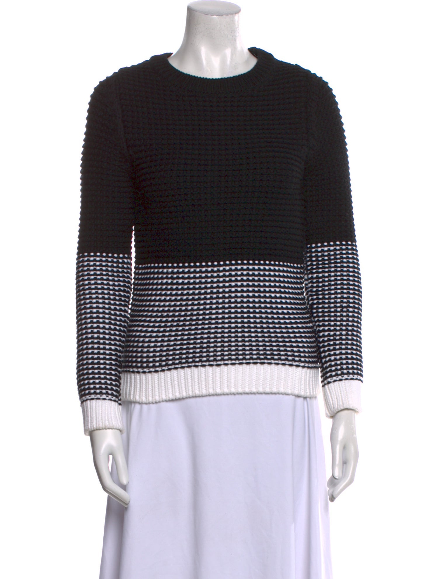 Narciso Rodriguez Striped Crew Neck Sweater