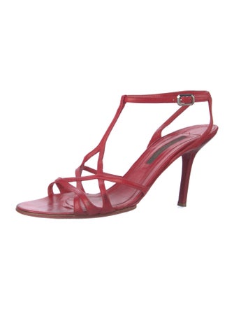 Narciso Rodriguez Leather T-Strap Sandals