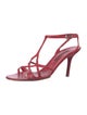 Narciso Rodriguez Leather T-Strap Sandals
