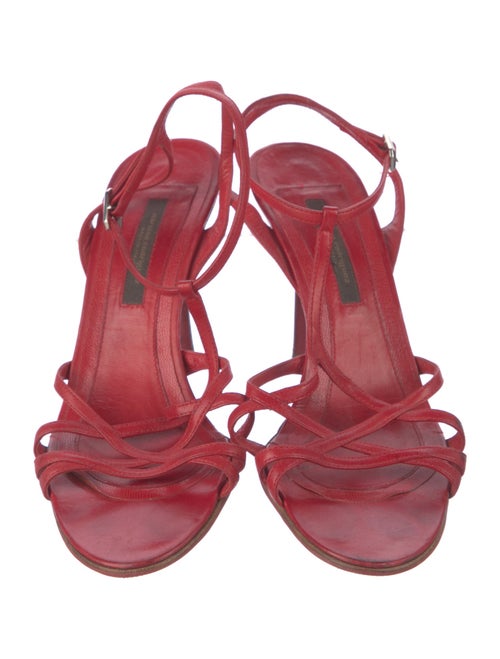 Narciso Rodriguez Leather T-Strap Sandals