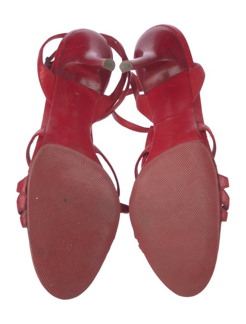 Narciso Rodriguez Leather T-Strap Sandals