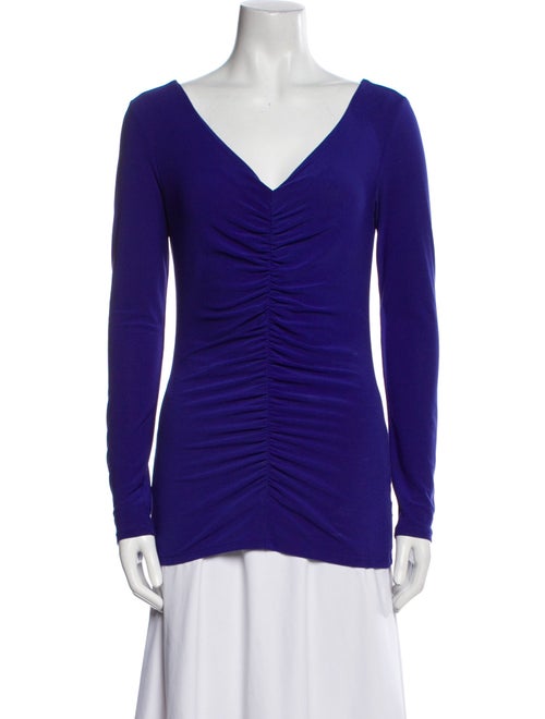 Narciso Rodriguez V-Neck Long Sleeve Top