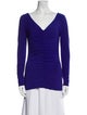 Narciso Rodriguez V-Neck Long Sleeve Top