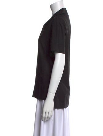 Narciso Rodriguez Short Sleeve Button-Up Top
