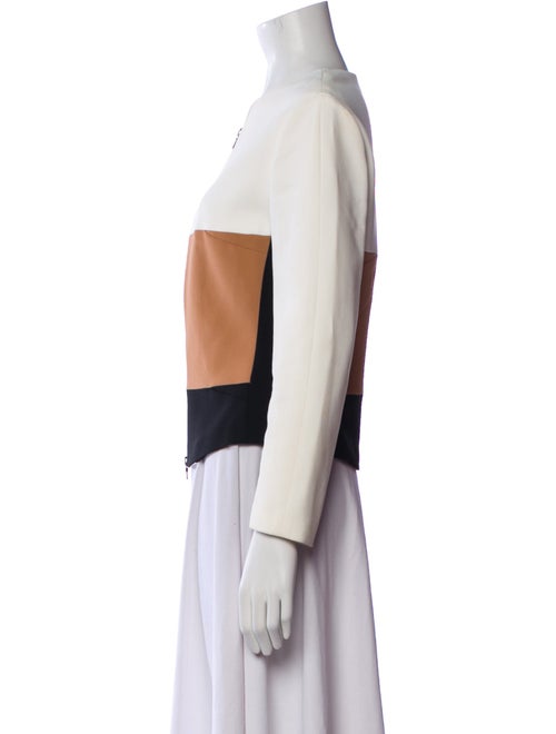Narciso Rodriguez Colorblock Pattern Biker Jacket
