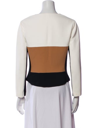 Narciso Rodriguez Colorblock Pattern Biker Jacket