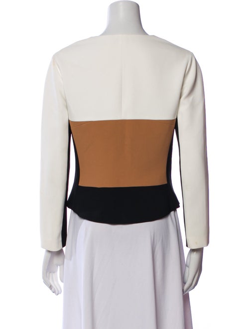 Narciso Rodriguez Colorblock Pattern Biker Jacket