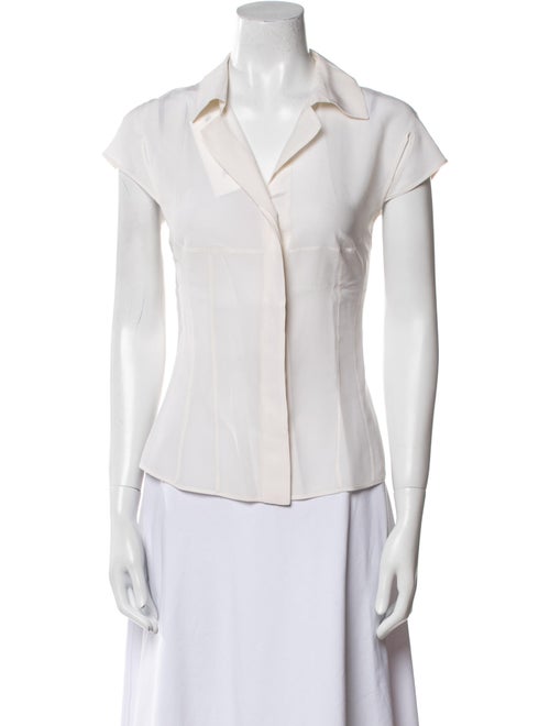 Narciso Rodriguez Short Sleeve Button-Up Top
