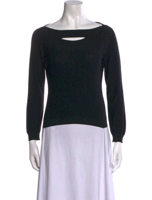 Narciso Rodriguez Silk Bateau Neckline Top