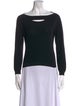 Narciso Rodriguez Silk Bateau Neckline Top