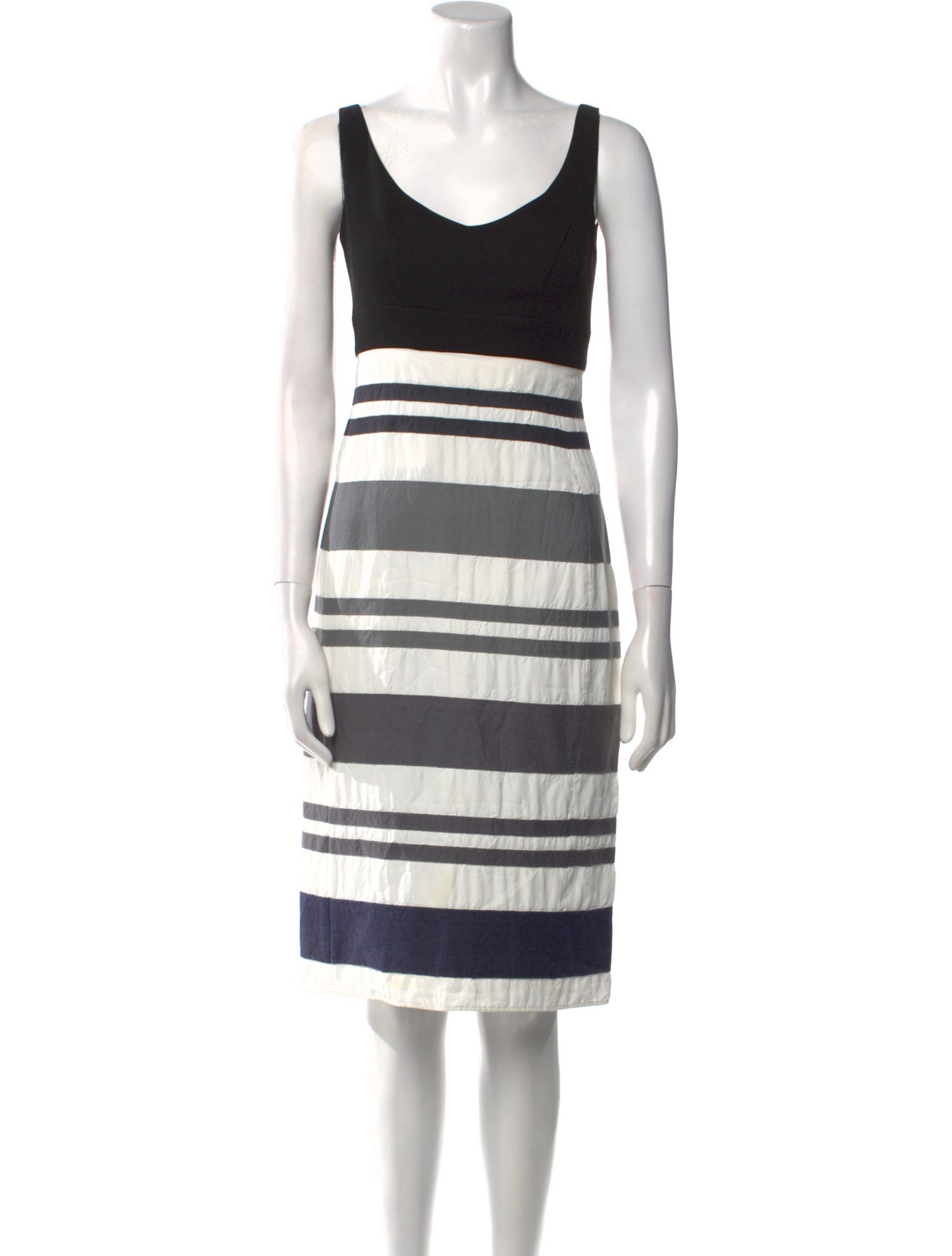 Narciso Rodriguez Striped Scoop Neck Tunic