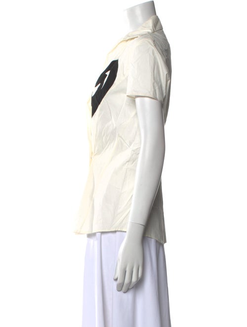 Narciso Rodriguez Short Sleeve Button-Up Top