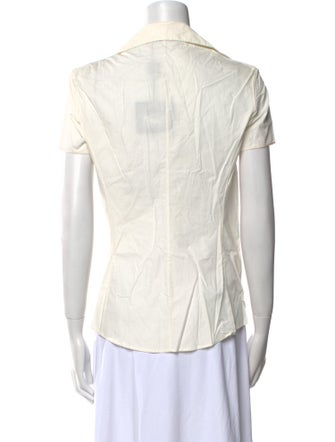 Narciso Rodriguez Short Sleeve Button-Up Top