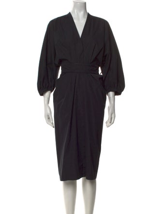 Narciso Rodriguez V-Neck Midi Length Dress