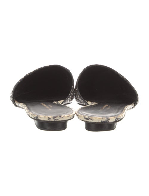 Narciso Rodriguez Embossed Leather Animal Print Mules