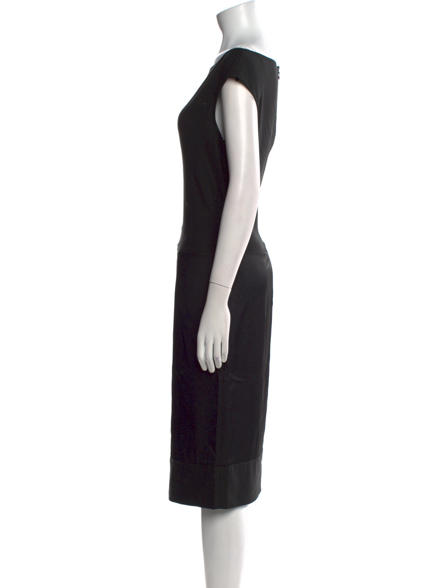 Narciso Rodriguez Bateau Neckline Midi Length Dress