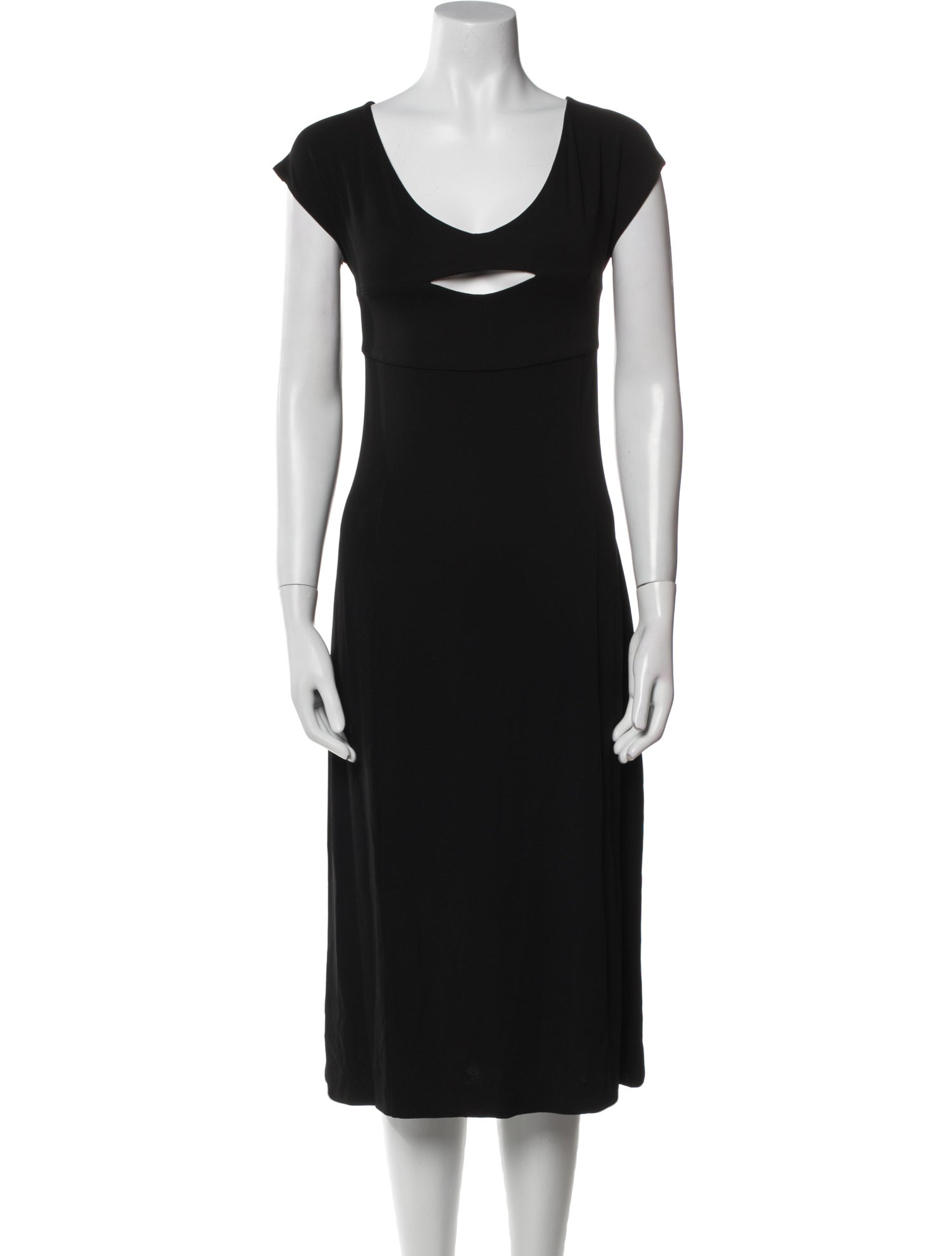 Narciso Rodriguez Scoop Neck Midi Length Dress