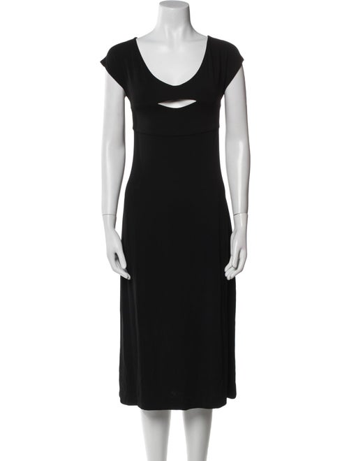 Narciso Rodriguez Scoop Neck Midi Length Dress