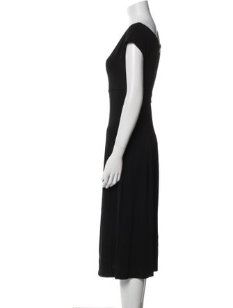 Narciso Rodriguez Scoop Neck Midi Length Dress