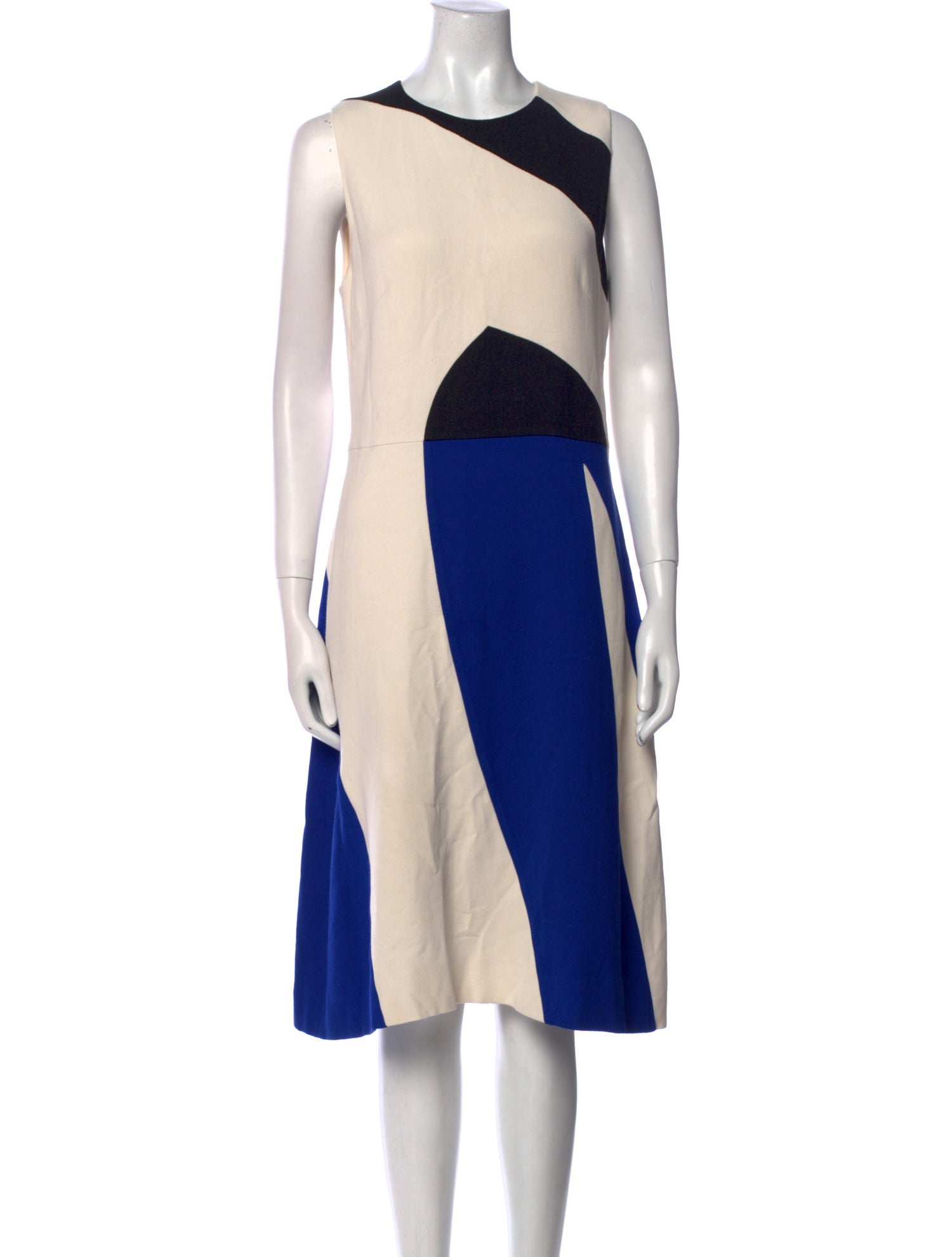 Narciso Rodriguez Colorblock Pattern Midi Length Dress