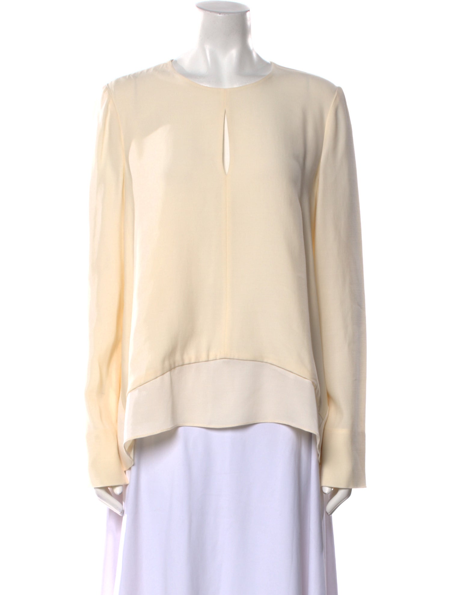 Narciso Rodriguez Crew Neck Long Sleeve Blouse w/ Tags