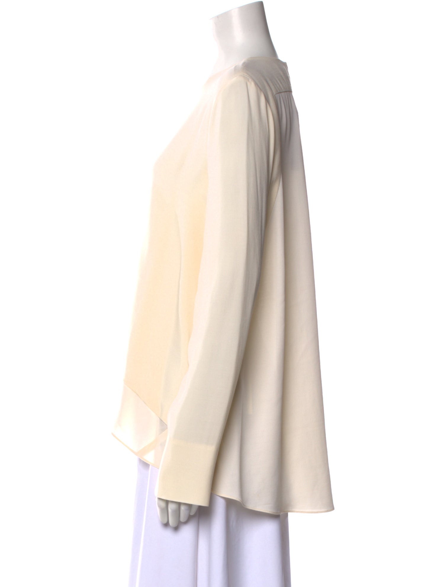 Narciso Rodriguez Crew Neck Long Sleeve Blouse w/ Tags