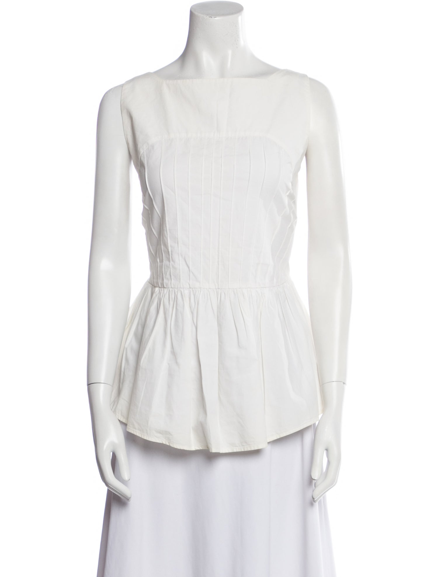 Narciso Rodriguez Square Neckline Sleeveless Top