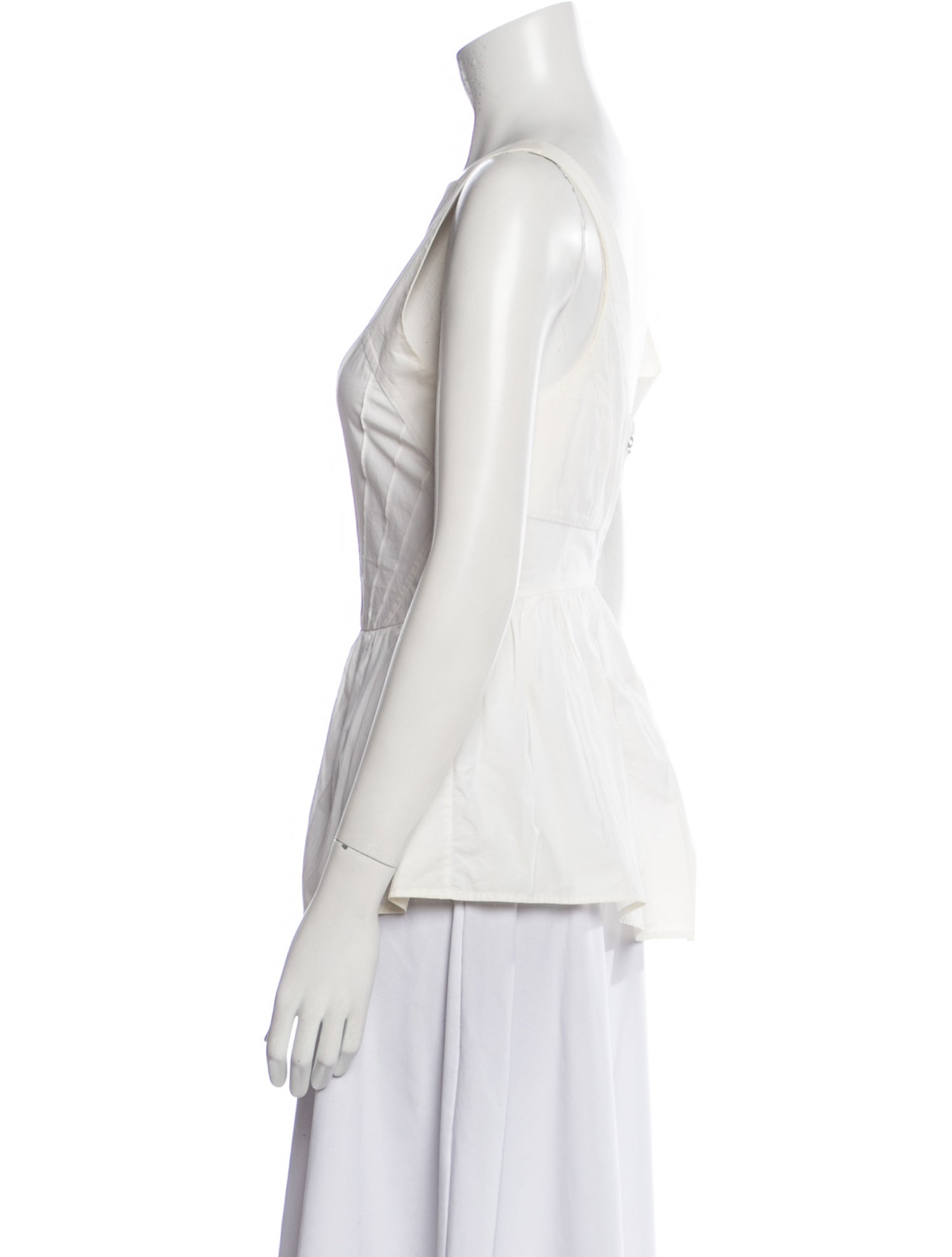 Narciso Rodriguez Square Neckline Sleeveless Top