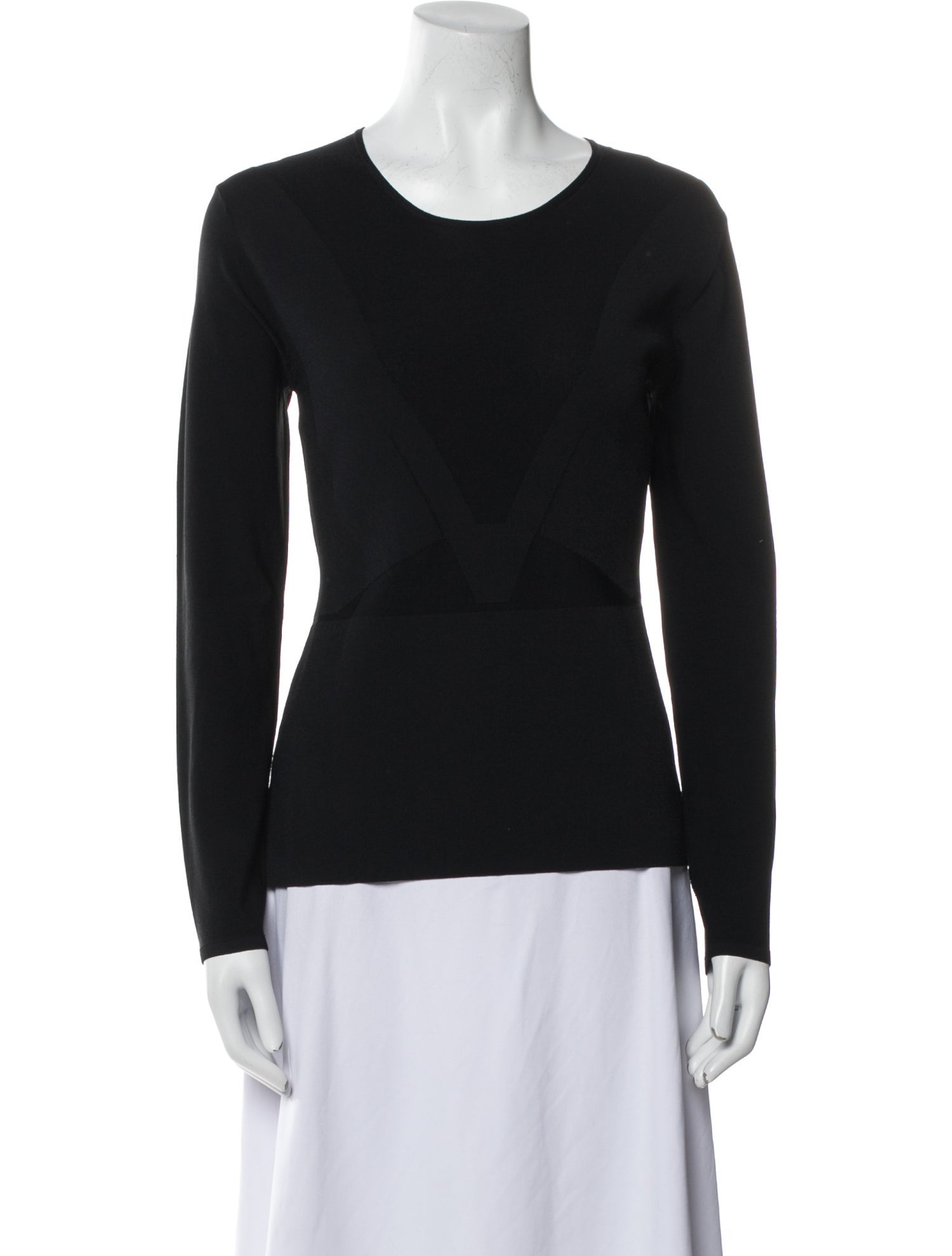 Narciso Rodriguez Scoop Neck Long Sleeve Sweatshirt