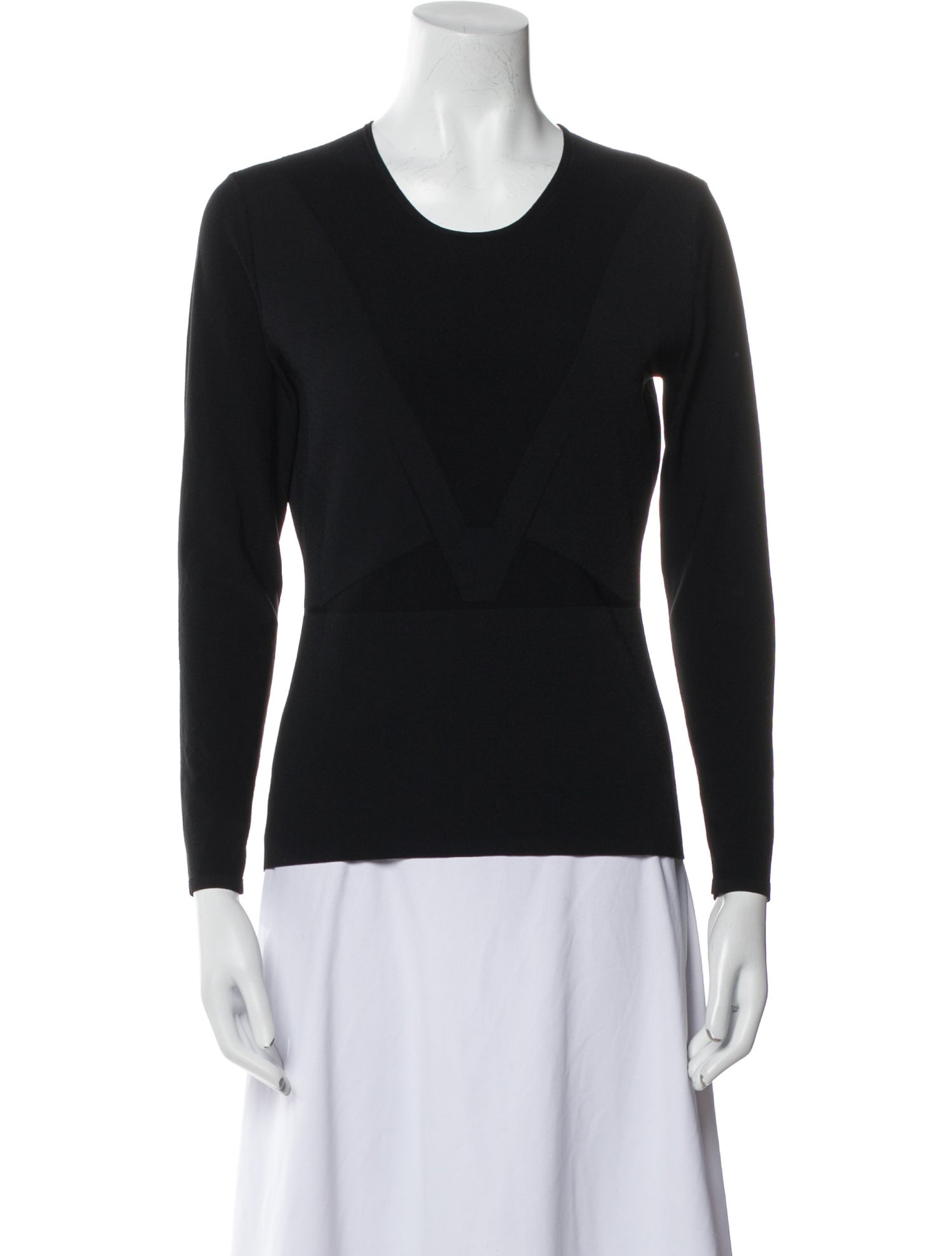 Narciso Rodriguez Scoop Neck Long Sleeve Sweatshirt
